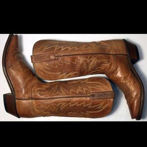 Lucchese 1883 Brown Leather Western Cowgirl Boots